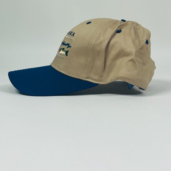 Alaska Wildlife Hat Embroidered Bald Eagle Bear Fish Adjustable Souvenir Cap - Picture 3 of 6